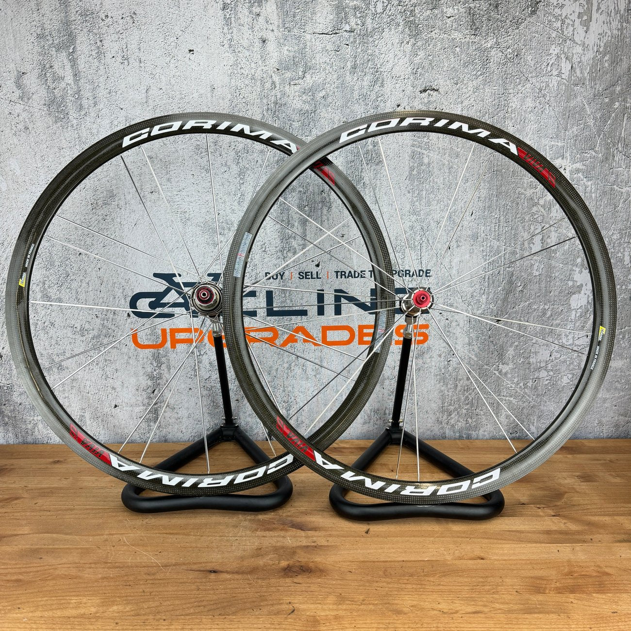 Corima Viva S 34mm Carbon Tubular Rim Brake 11-Speed Bike Wheelset 700c 1235g
