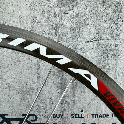 Corima Viva S 34mm Carbon Tubular Rim Brake 11-Speed Bike Wheelset 700c 1235g