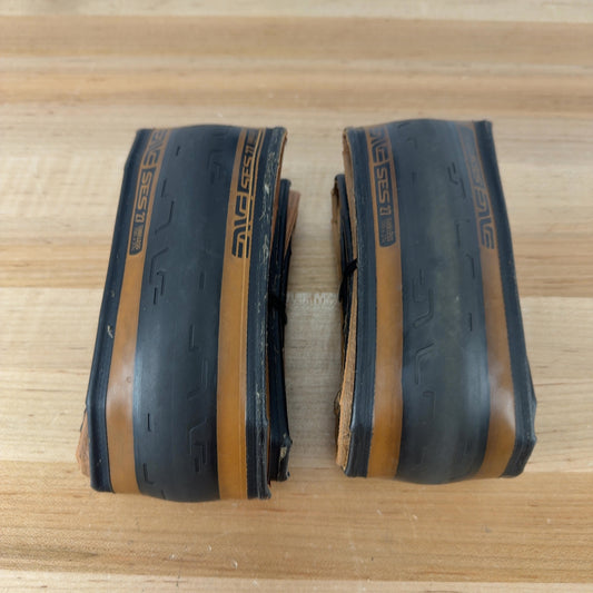 Pair Enve SES Road Tan 700c x 27mm Tubeless Road Bike Tires