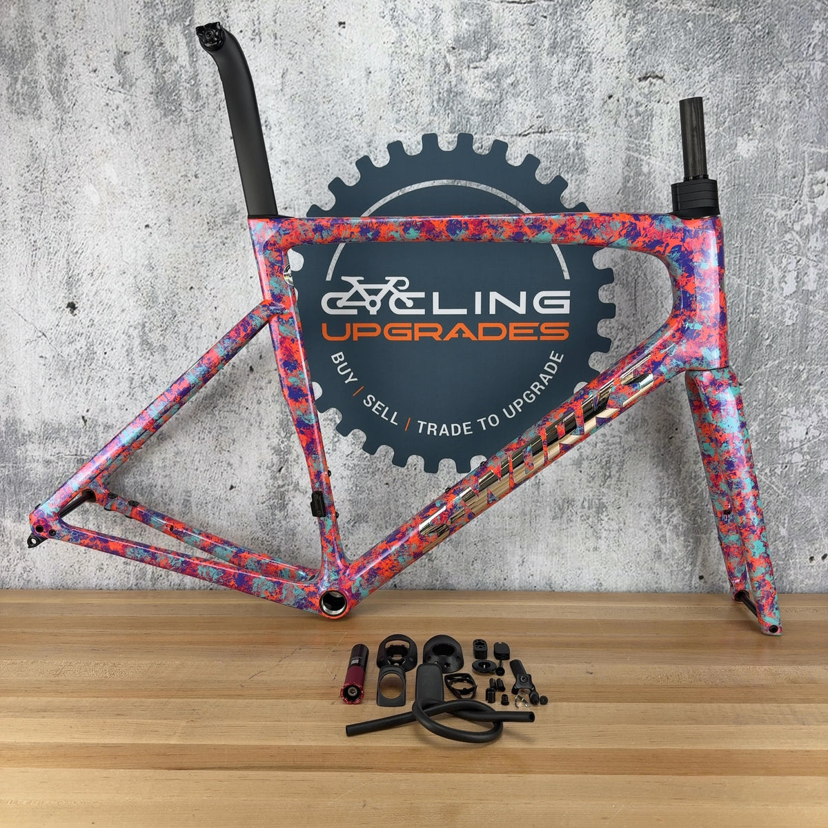 New! 2023 Specialized S-Works Tarmac SL7 58cm Gloss Marbled Lagoon Frameset
