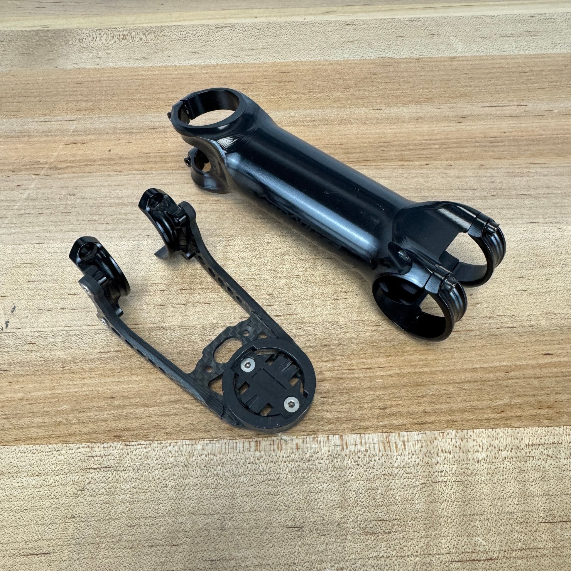 Low Mile! Extralite HyperStem -12º 120mm With CH-02 Computer Holder Black Aluminum Stem