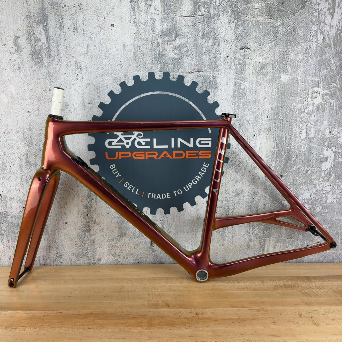 2024 Allied Able Medium Harlequin Purple to Green Carbon Gravel Bike Frameset — photo 2 of 14