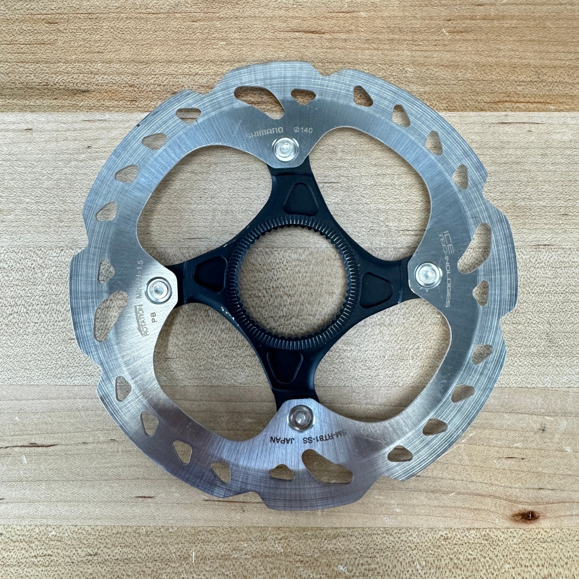 Low Mile! Shimano SM-RT81-SS 140mm Center-Lock Bike Disc Brake Rotor 101g