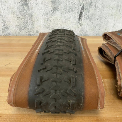 Low Mile! Schwalbe G-One RX Pro 700 x 50mm Tubeless Tanwall Gravel Pair Tires