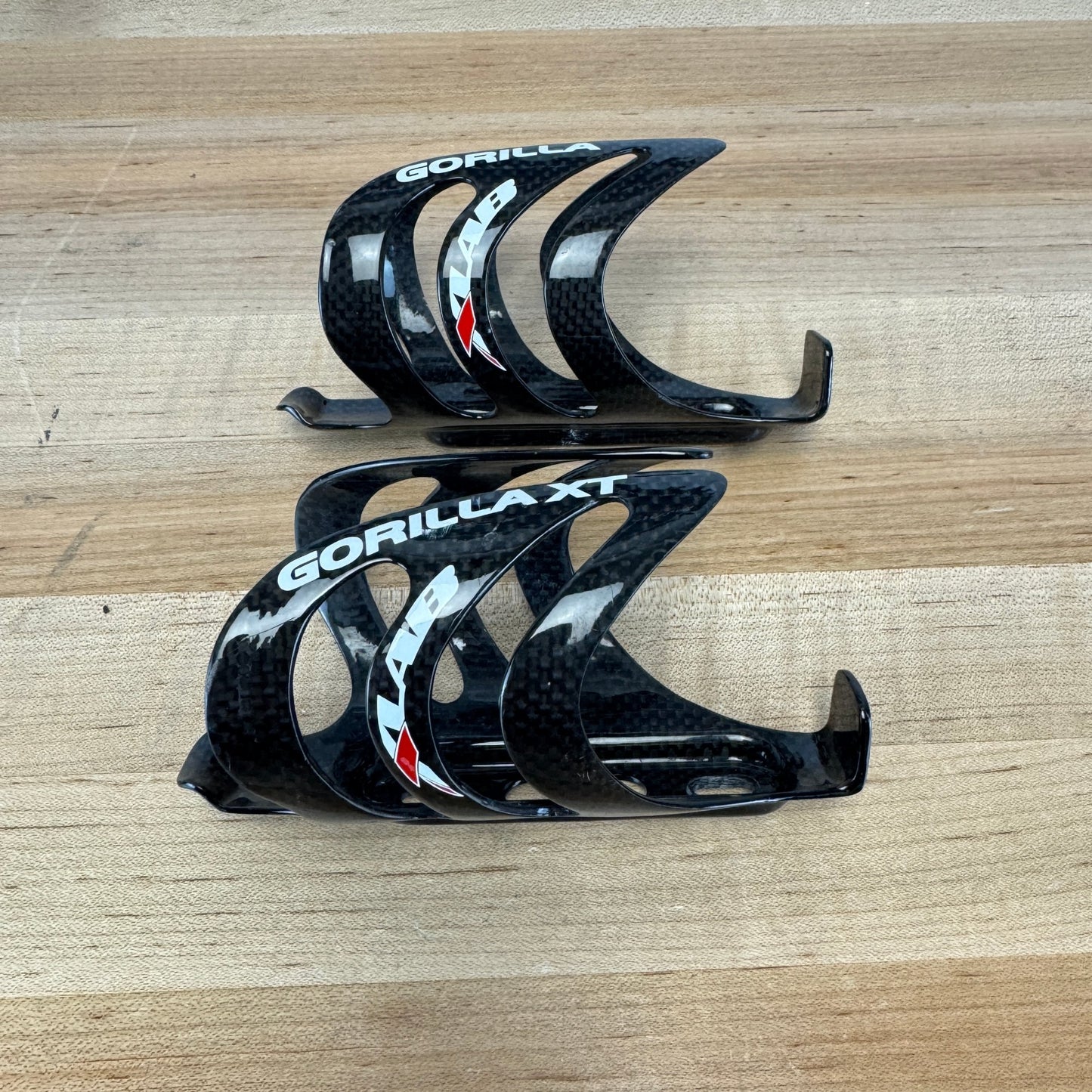 Xlab Gorilla Cage Black Pair Carbon Bike Water Bottle Cages 90g
