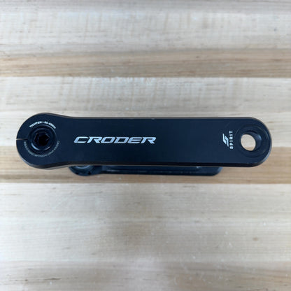 Light Use! Croder Spirit 150mm 8-Bolt 24mm Black Alloy Crank Arm Assembly 492g