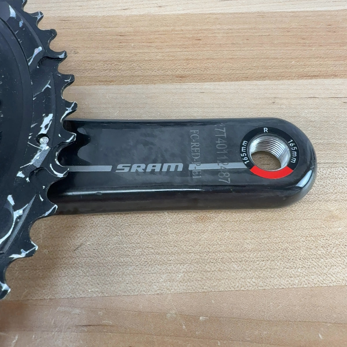 Low Mile! SRAM Red AXS E1 Quarq Power Meter 165mm 48/35T Carbon Crankset 574g
