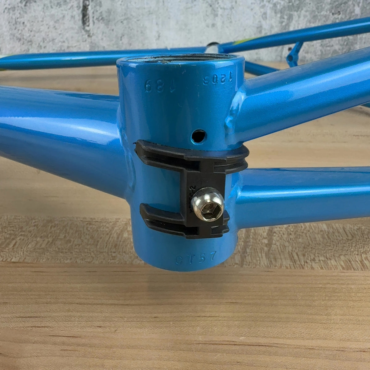 New 1990 Alberto Masi Milano 3V T.I.G. Integral 56cm Vintage Blue Alloy Frameset