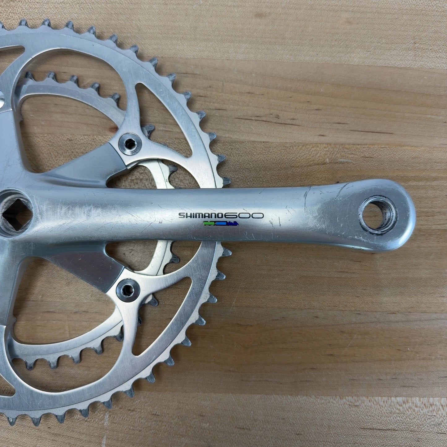 Shimano 600 FC-6400 52/39t 8-Speed Vintage Square Taper Crankset w/ Chainrings