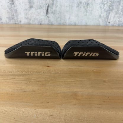 Light Use! Tririg Carbon Arm Cups Open Back TT/Triathlon Cockpit Pads 369g