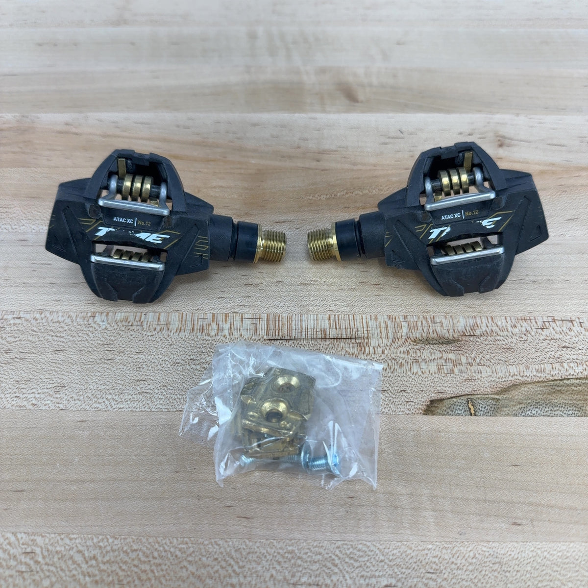 Low Mile! Time ATAC XC 12 Gold Carbon Gravel/Mountain Bike Clipless Pedals 236g — photo 1 of 8
