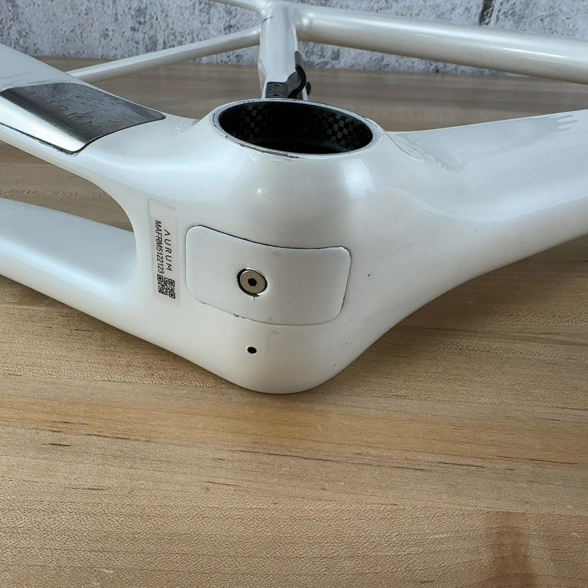 Low Mile! Aurum Magma 51cm Arctic White Carbon Road Bike Frameset 700c 1503g