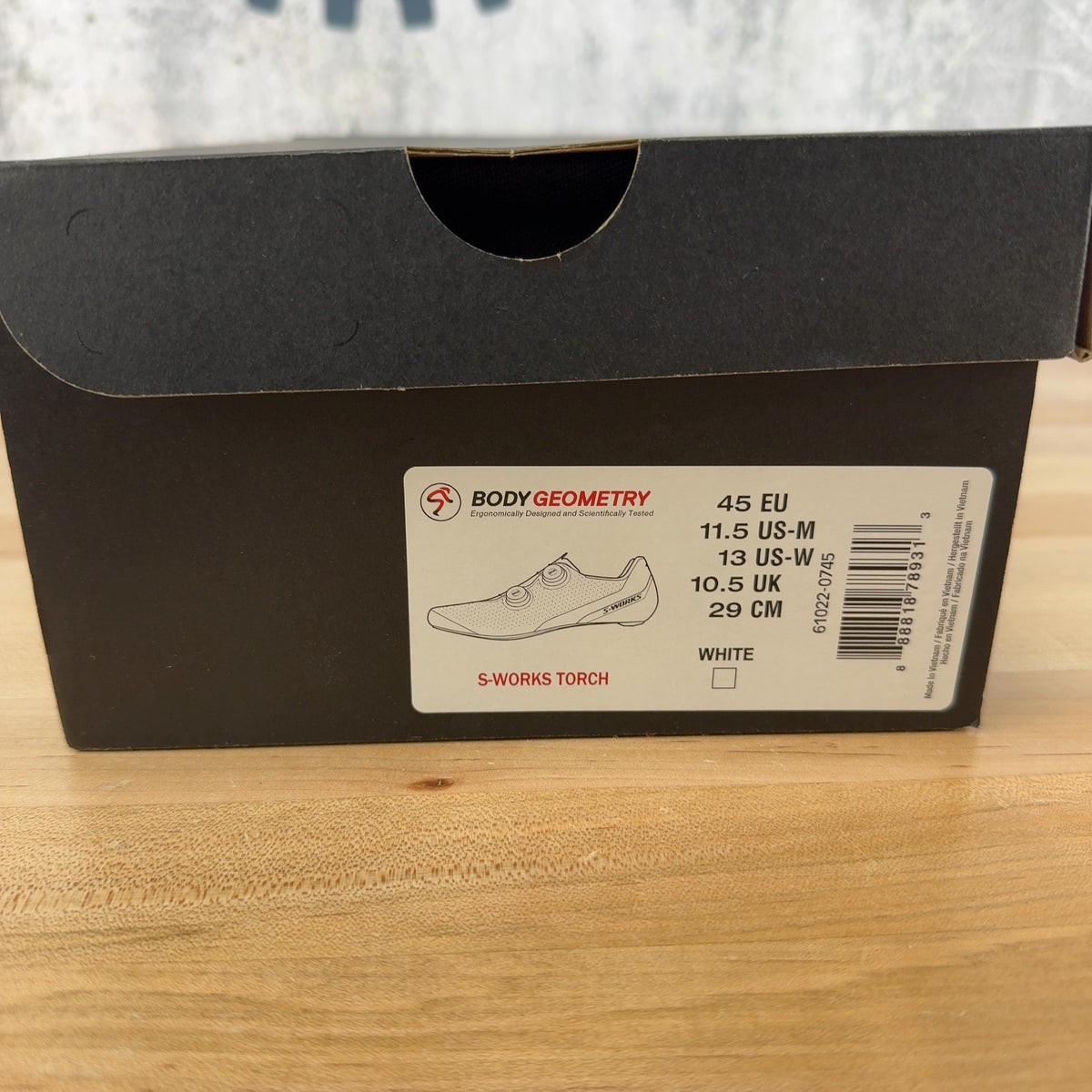 New! Specialized S-Works Torch White 45 EU Carbon Clipless Road Shoes MSRP $500 — photo 6 of 7