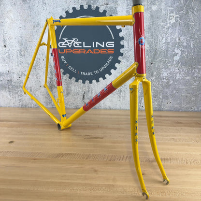 Dave Kirk JK Special 56cm Steel Rim Brake 700c Yellow Vintage Frameset 2607g