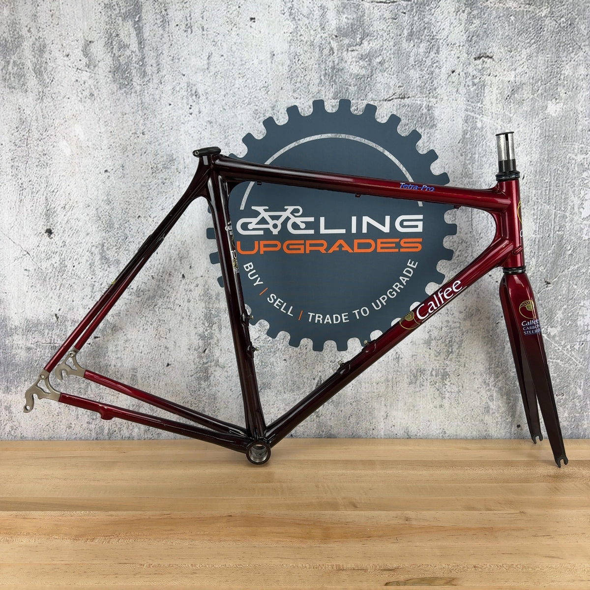 Calfee Tetra Pro 58cm Red Vintage Carbon Rim Brake Road Bike Frameset 700c 1710g — photo 1 of 20