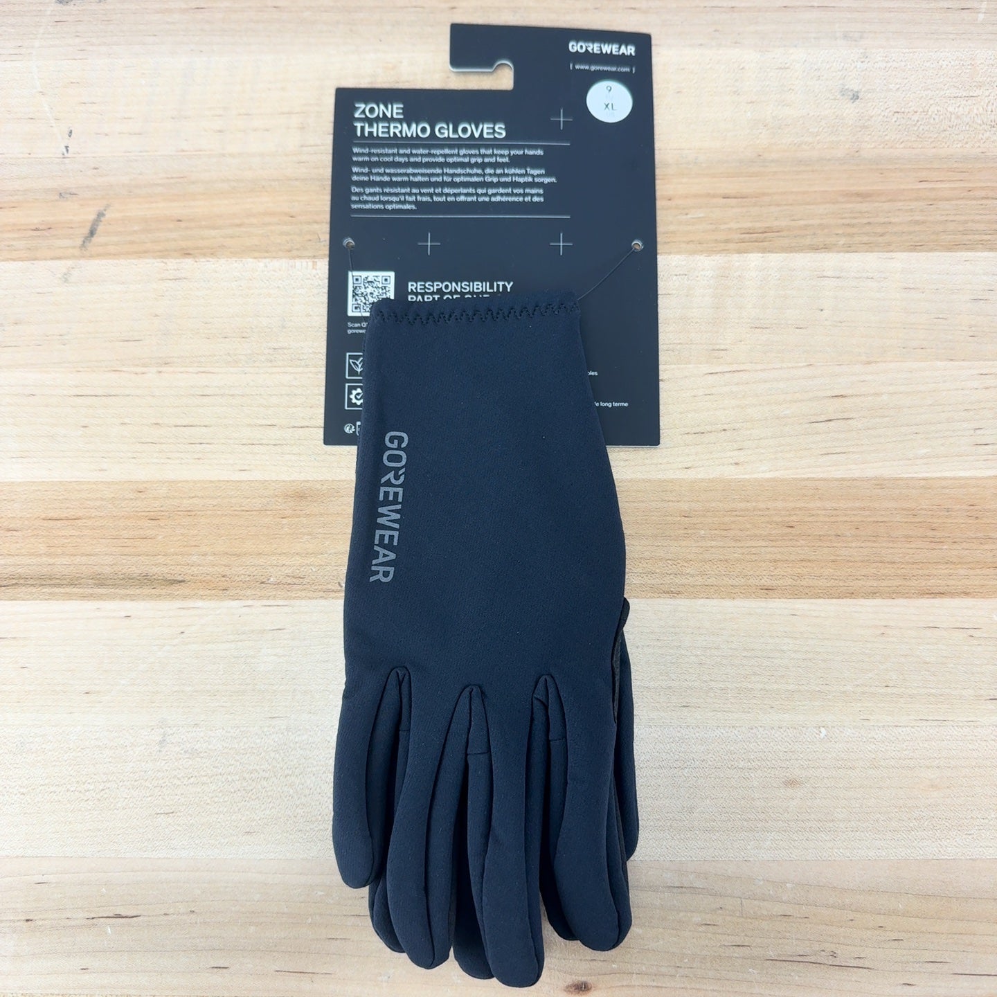 Gore Zone Thermo Gloves XL Black Cycling Gloves