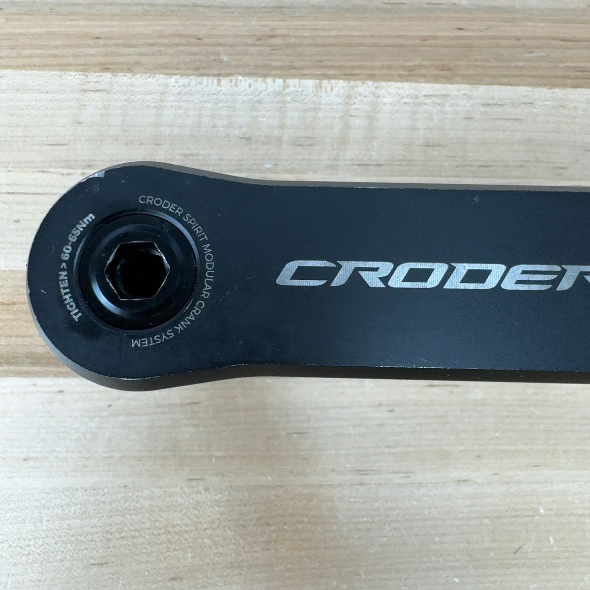 Light Use! Croder Spirit 145mm 8-Bolt 24mm Black Alloy Crank Arm Assembly 491g