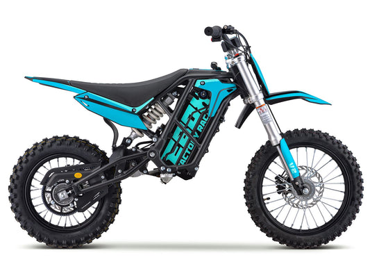 New! Ebox 2 V2 2.0Kw 60V Mini Electric Ebike Full Suspension Dirt Bike - Teal/Blue