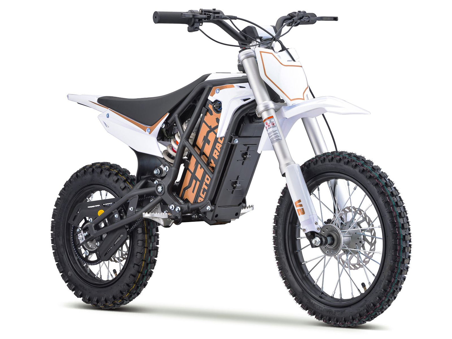 New! Ebox 2 V2 2.0kw 60V Mini Electric Ebike Full Suspension Dirt Bike - White