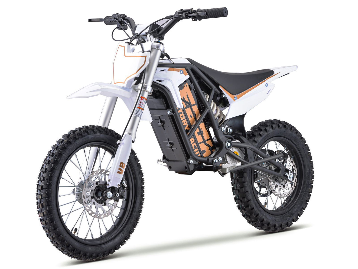 New! Ebox 2 V2 2.0kw 60V Mini Electric Ebike Full Suspension Dirt Bike - White