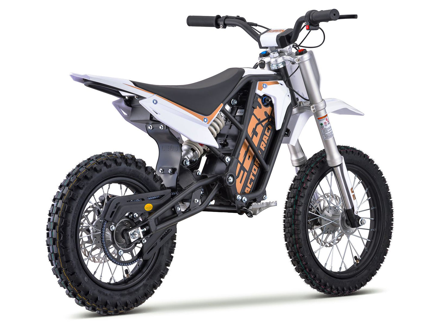 New! Ebox 2 V2 2.0kw 60V Mini Electric Ebike Full Suspension Dirt Bike - White