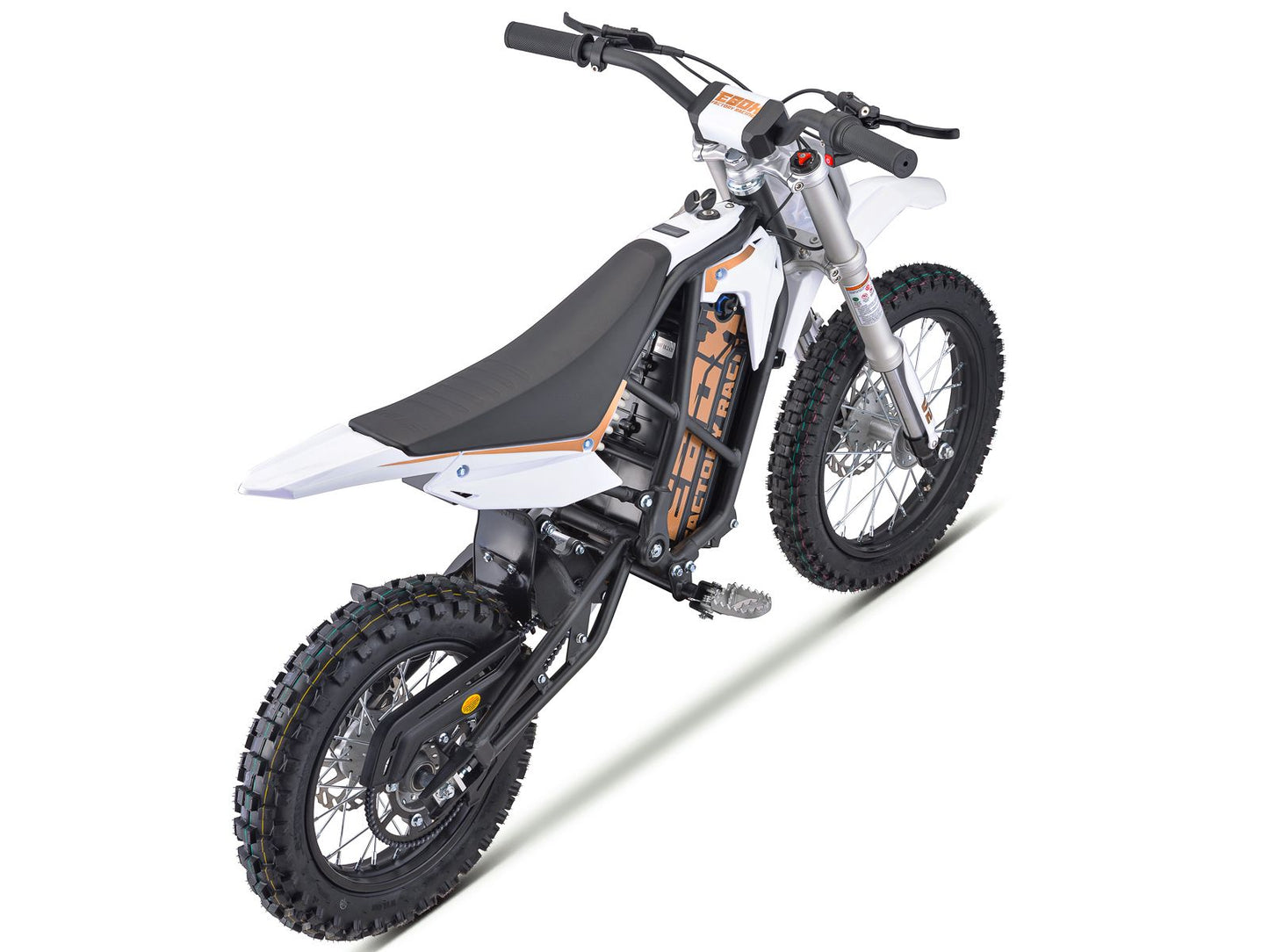 New! Ebox 2 V2 2.0kw 60V Mini Electric Ebike Full Suspension Dirt Bike - White