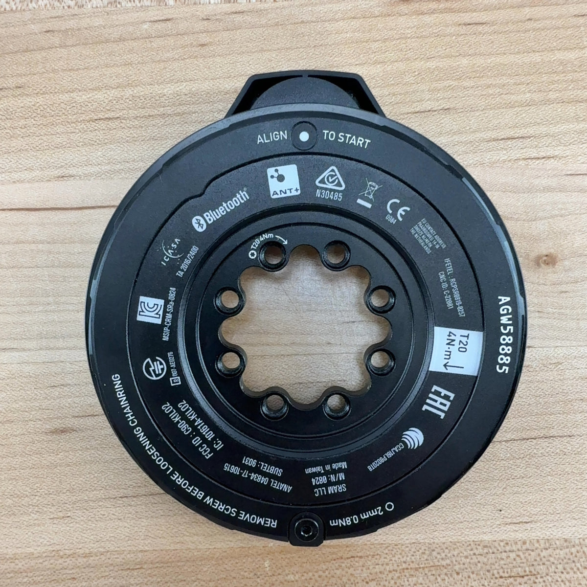 SRAM Force AXS Power Meter for E1 Crankset Thread-Mount Dual-Sided 8-Bolt Spider — photo 4 of 4