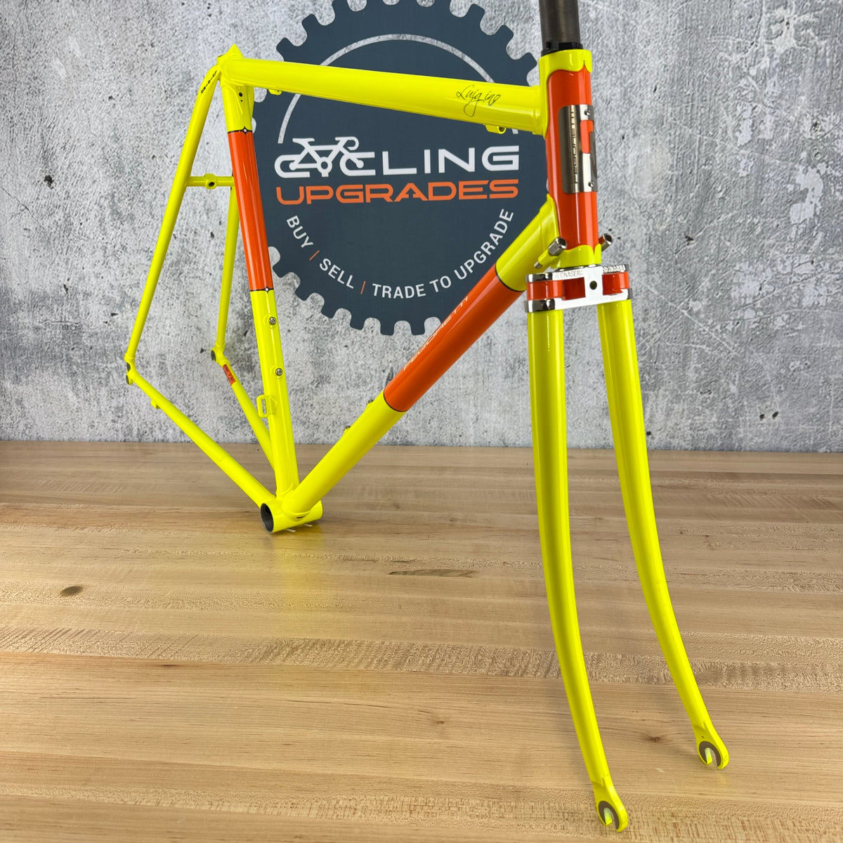 New! 2023 Dario Pegoretti Luigino Vintage 54cm Yellow Steel Rim Brake Frameset