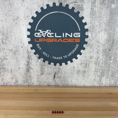 New! Carbon-Ti X-Fix Road Five Red Bike Chainring Bolts 8.5g MSRP $30