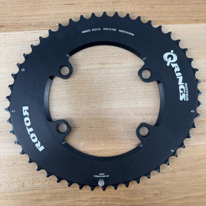 Light Use! Rotor Qrings 110BCD 4-Bolt Q50/37t 12-Speed Oval Chainring Set 165g