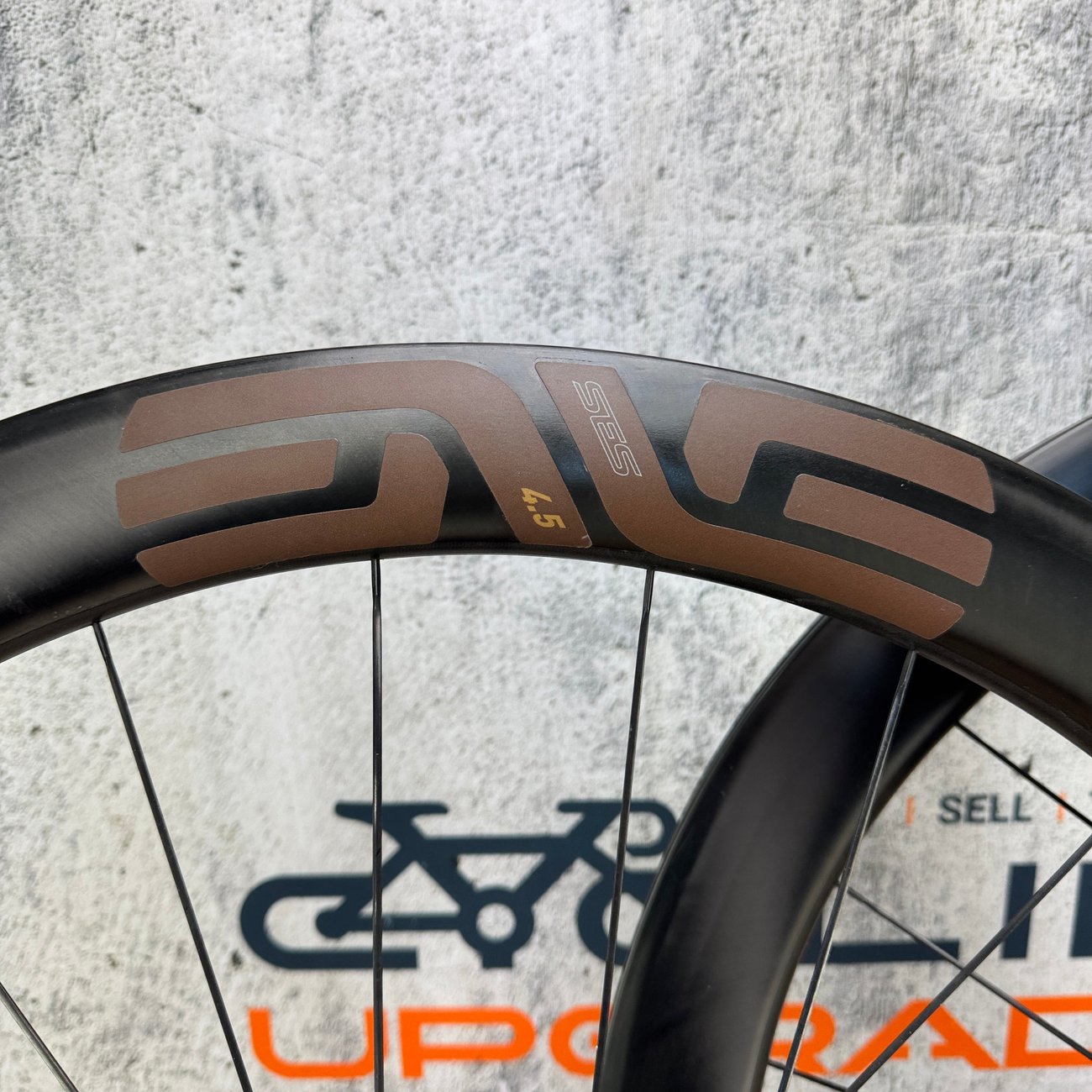 Mint! Enve SES 4.5 Toffee Brown Decals Carbon Tubeless Disc Wheelset 700c 1481g