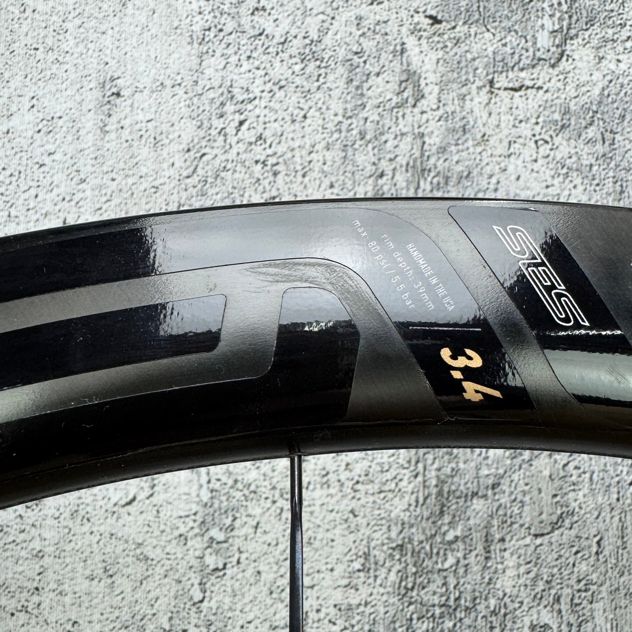 2023 Enve SES 3.4 AR Enve Carbon Disc Brake Tubeless Hookless Wheelset 700c 1486g