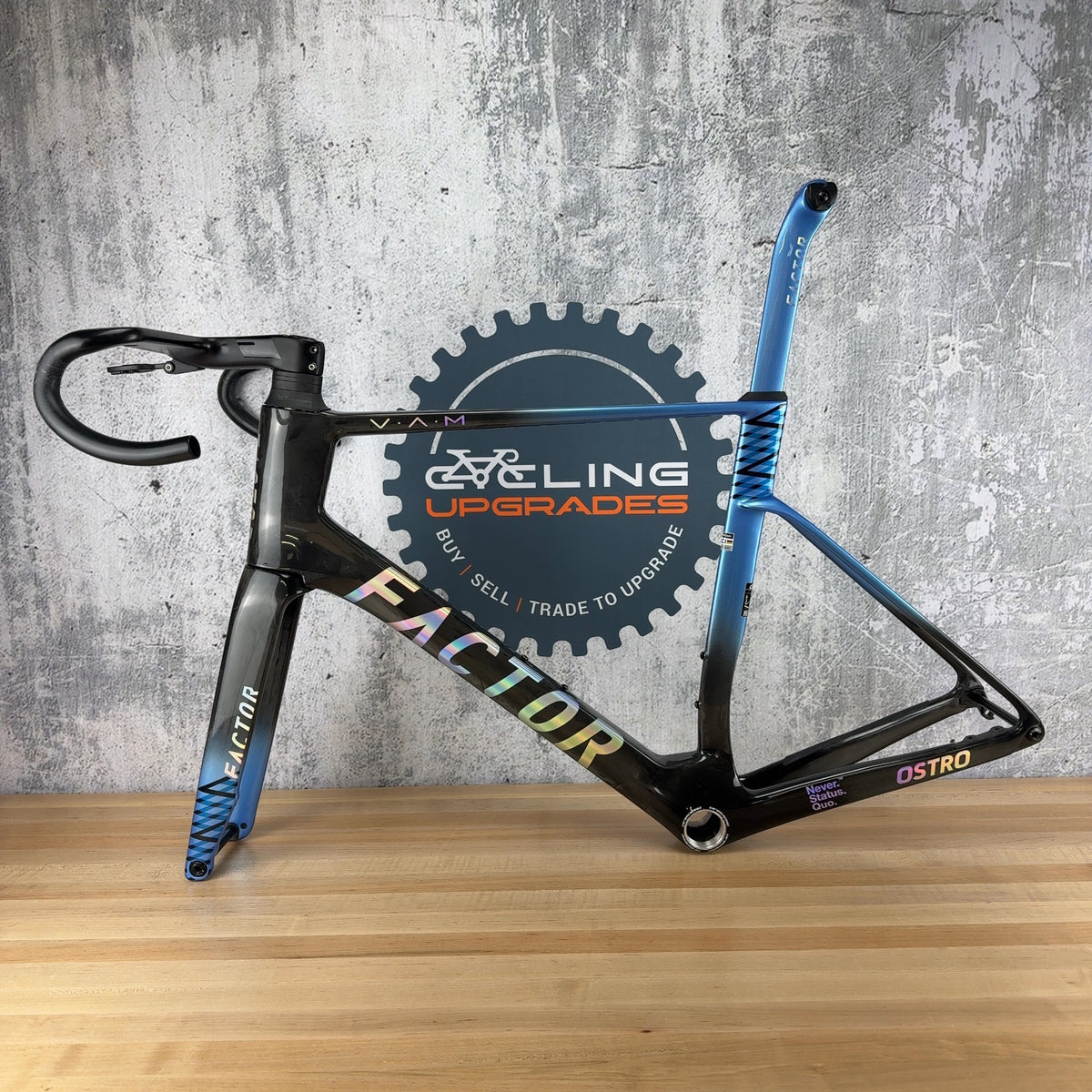 Low Mile! 2026 Factor Ostro VAM 58cm Blue Disc Brake Carbon Road Frameset 2430g — photo 2 of 12