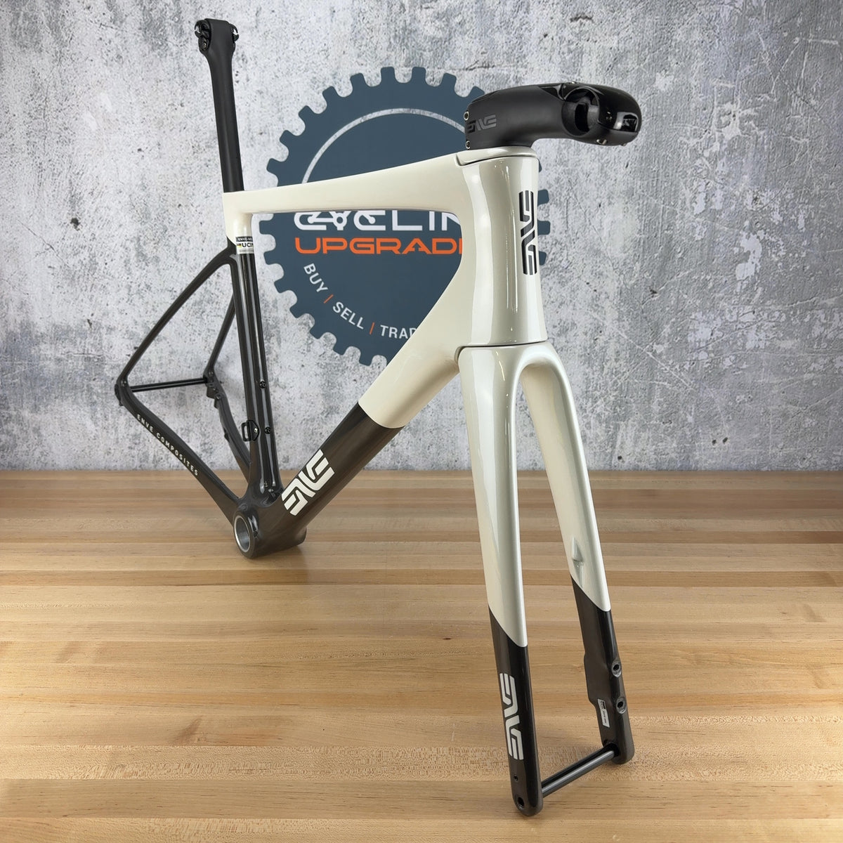 Light Use! 2026 Enve Melee V1 54cm Aspen White Carbon Road Bike Frameset 1905g