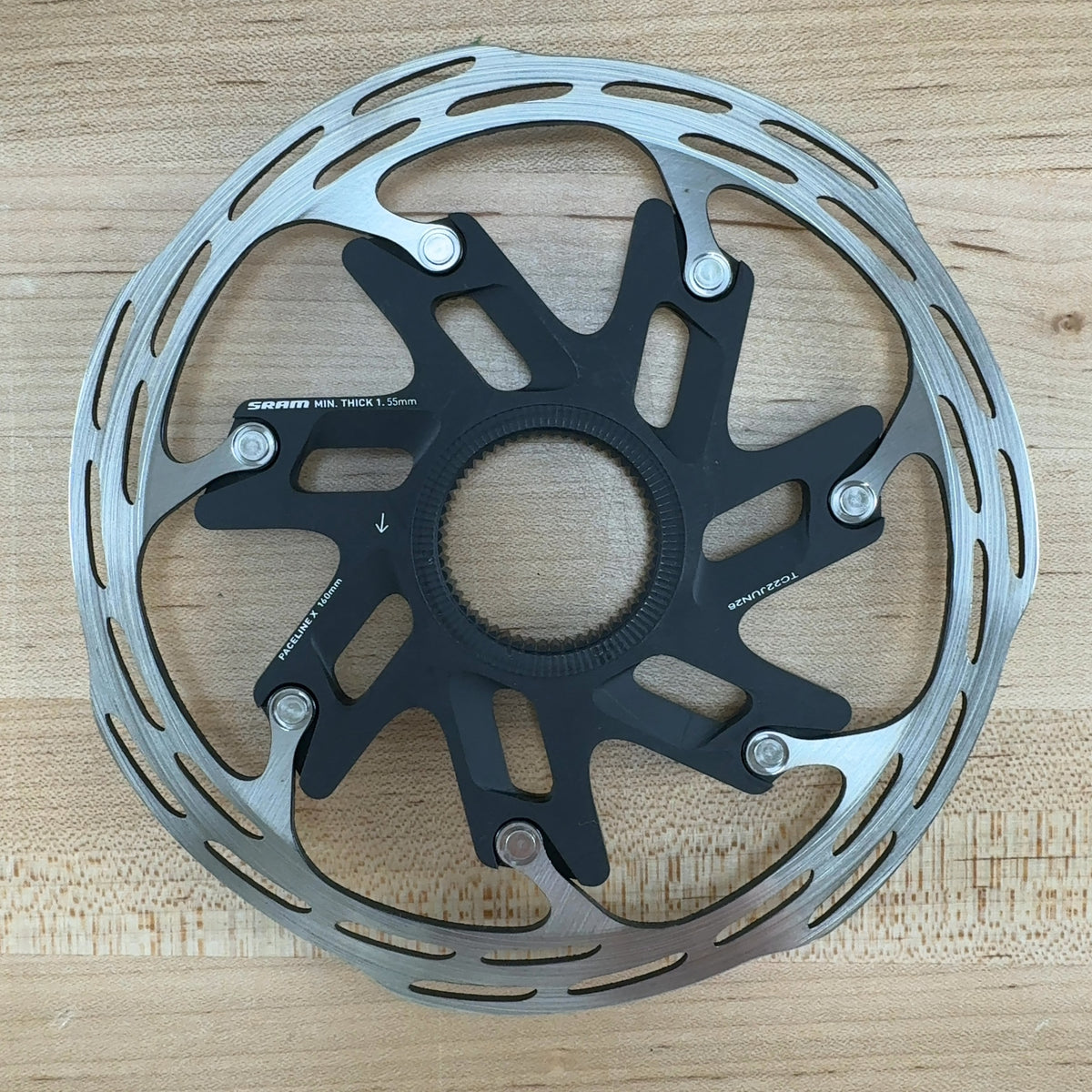 Low Mile! SRAM Paceline X Center Lock 160/140mm Brake Rotors w/ Lockrings 238g — photo 3 of 7
