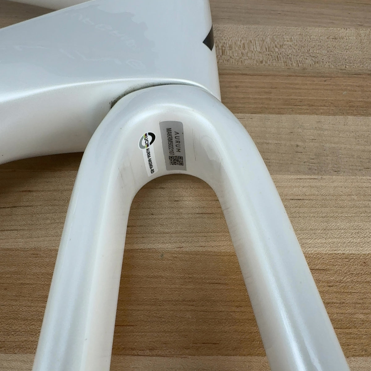 Low Mile! Aurum Magma 51cm Arctic White Carbon Road Bike Frameset 700c 1503g