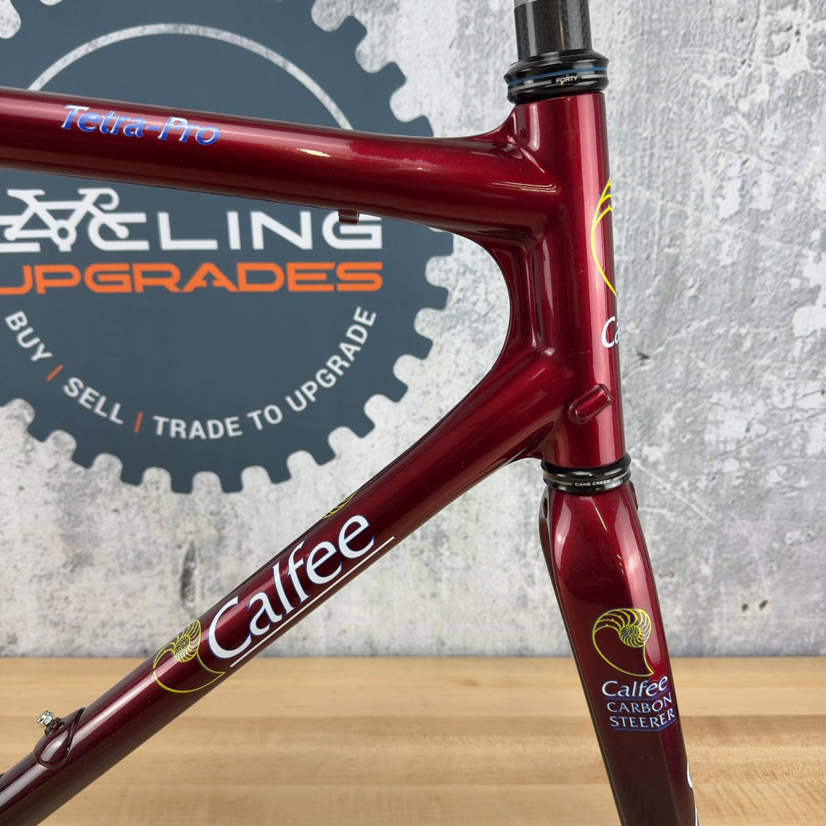 Calfee Tetra Pro 58cm Red Vintage Carbon Rim Brake Road Bike Frameset 700c 1710g — photo 6 of 20