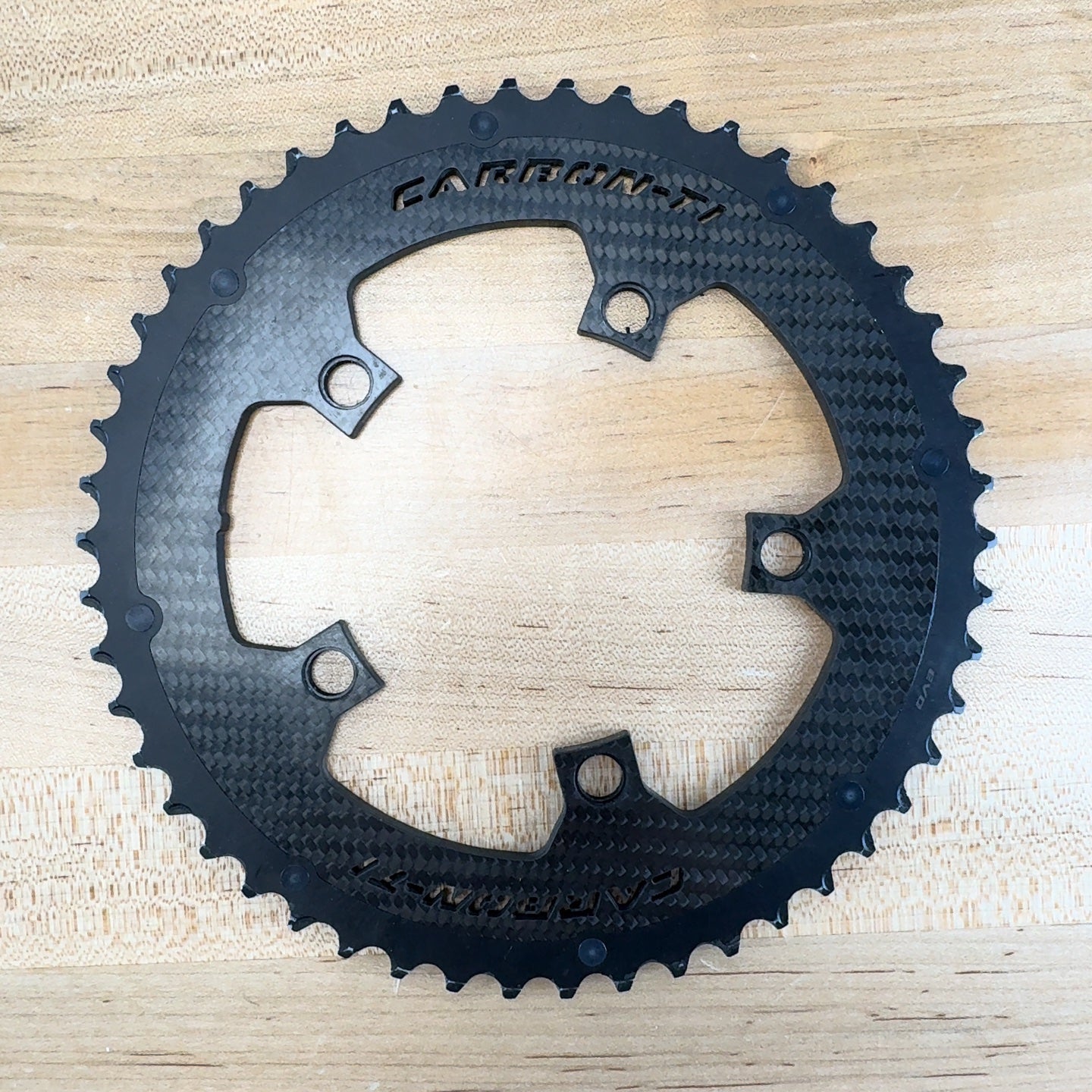 Low Mile! Carbon-Ti X-CarboRing Evo 50/34t 5-Bolt 11/12-Speed Chainring Set