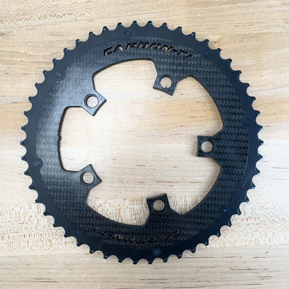 Low Mile! Carbon-Ti X-CarboRing Evo 50/34t 5-Bolt 11/12-Speed Chainring Set