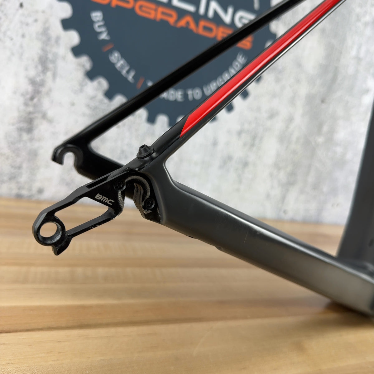 Low Mile! 2019 BMC Teammachine SLR 01 58cm Carbon Grey Rim Brake Frameset 1684g