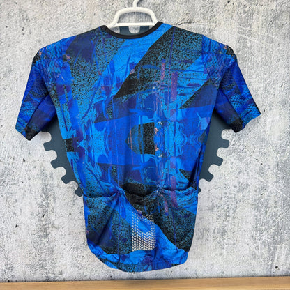 New! Pissei Vortice Men's Medium Azzuro Blue Zipperless Cycling Jersey