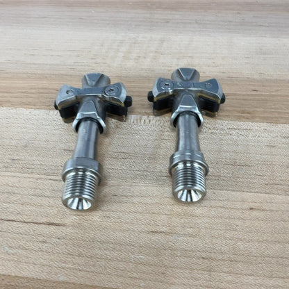Speedplay Pave Titanium Silver Clipless Road Bike Pedals 189g w/ cleats