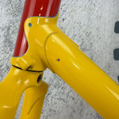 Dave Kirk JK Special 56cm Steel Rim Brake 700c Yellow Vintage Frameset 2607g