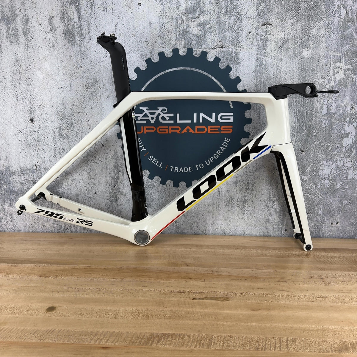 Low Mile! 2021 Look 795 Blade RS Disc Medium White Carbon Road Bike Frameset