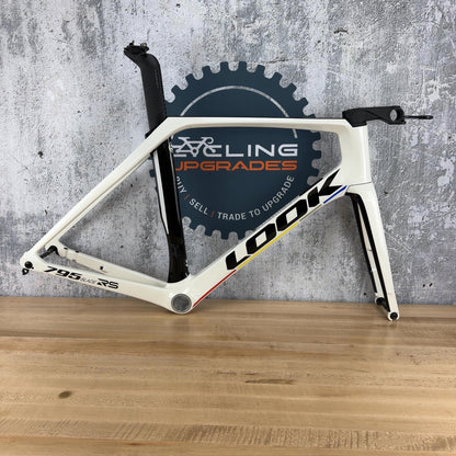 Low Mile! 2021 Look 795 Blade RS Disc Medium White Carbon Road Bike Frameset