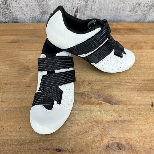Fizik Tempo Powerstrap R5 Road 3-Bolt EU 39 White Velcro Clipless Cycling Shoes