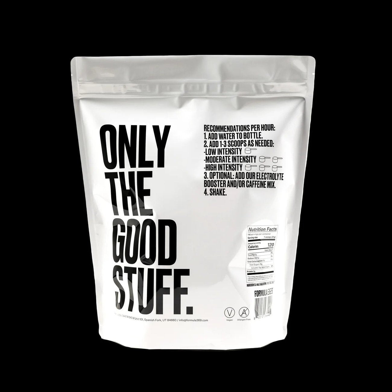 Formula 369 Endurance Fuel Drink Mix 10lb Bag 146 Scoops Cycling/Endurance Sports