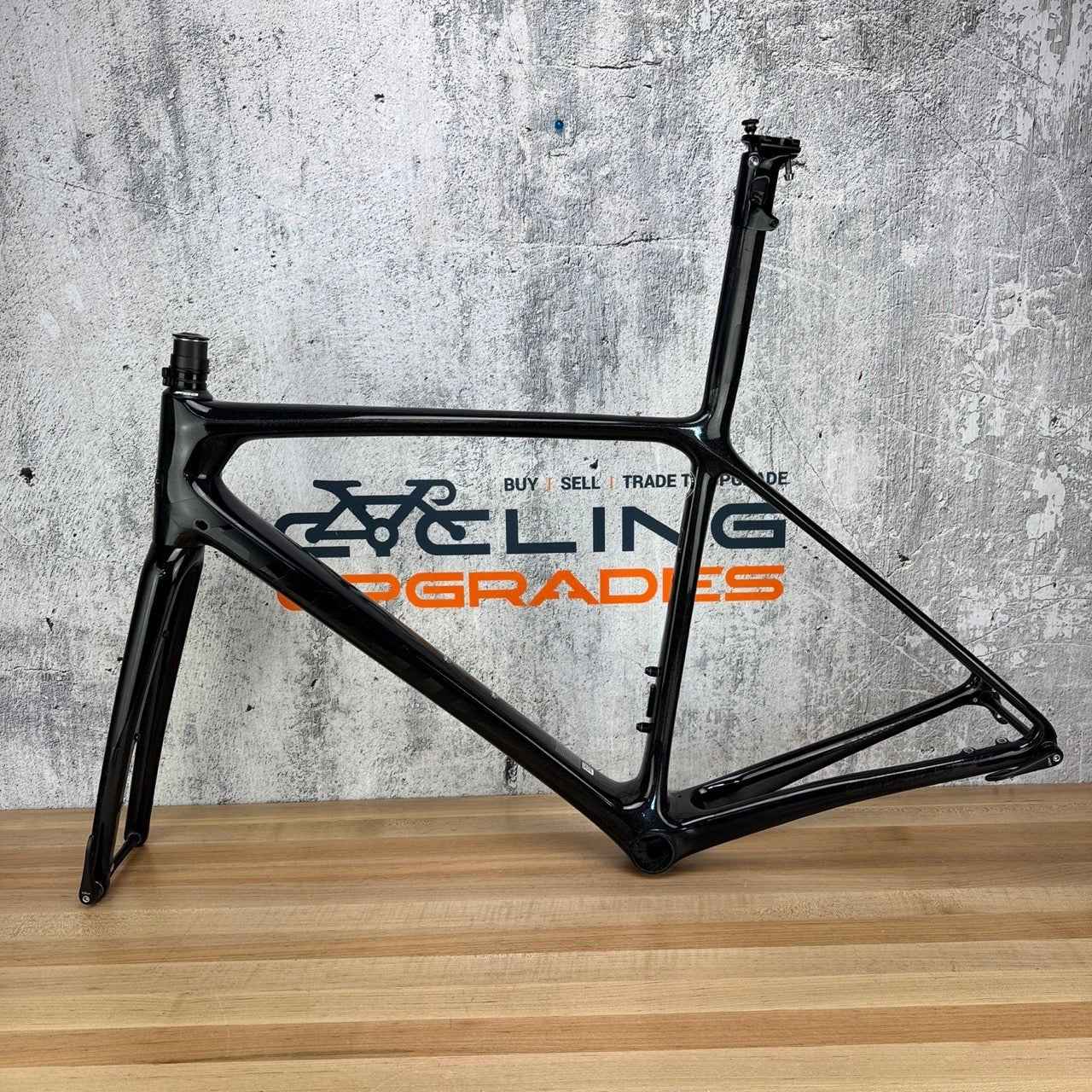 Giant TCR Advanced SL Black/Rainbow Flake Medium Carbon Disc Frameset 700c