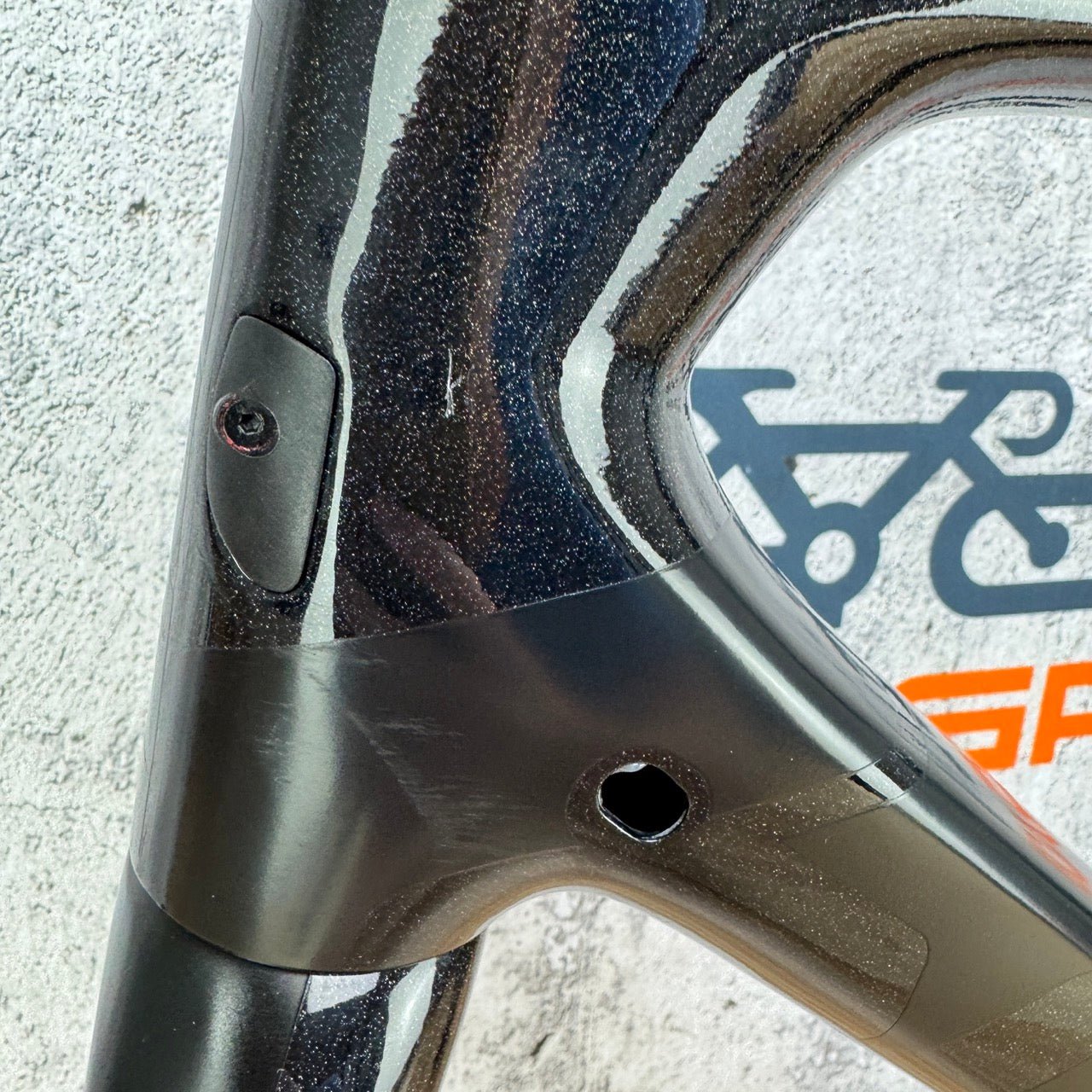 Giant TCR Advanced SL Black/Rainbow Flake Medium Carbon Disc Frameset 700c