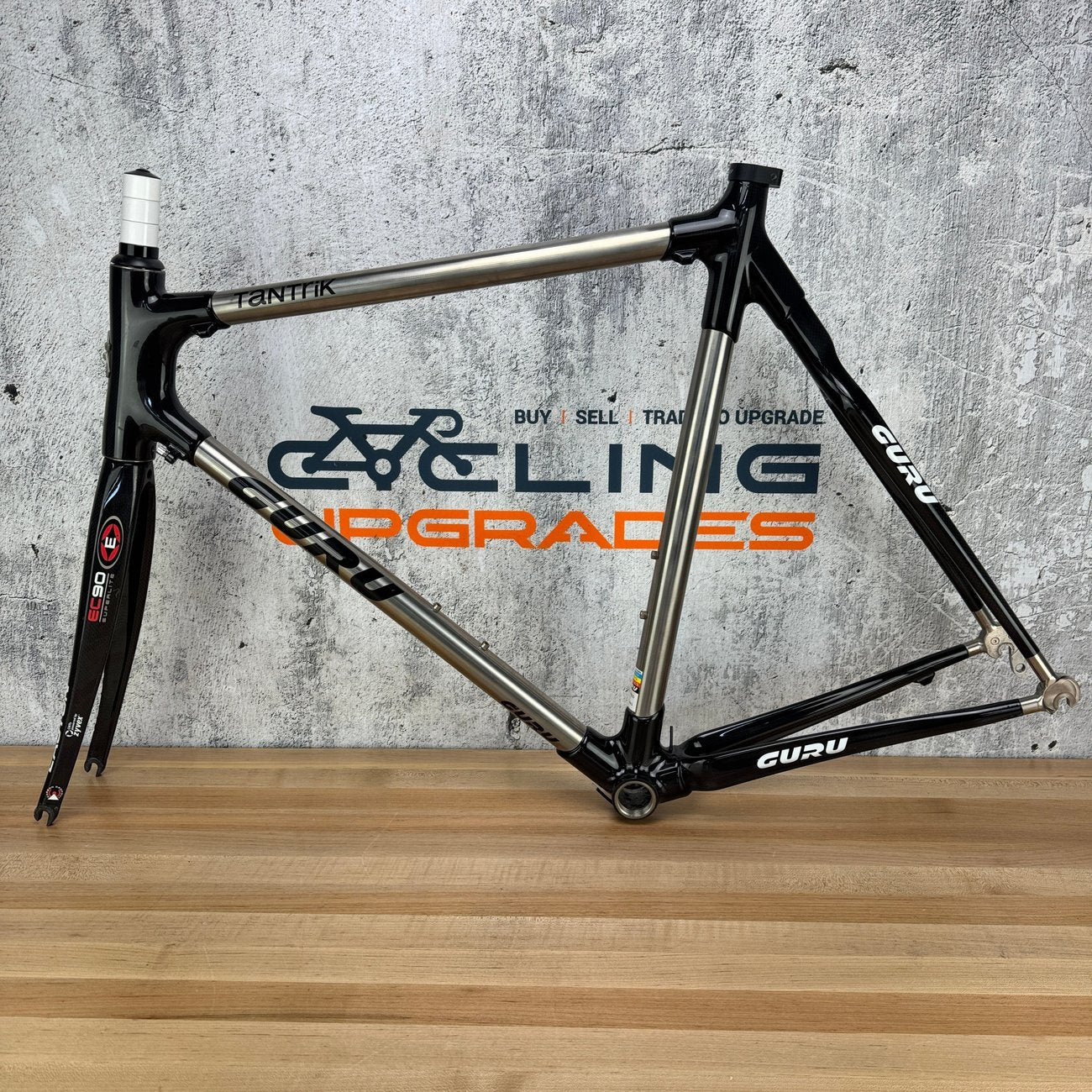 Guru Tantrik Carbon Titanium 58cm Rim Brake Frameset 700c Easton EC90 Fork